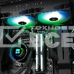 Водяное охлаждение для процессора Thermalright Frozen Notte 240 черный ARGB V2 (240mm, Black, ARGB/ Fans: 2x120mm, 72.37CFM, 27.7dBA, 2000RPM/ Pump height 54mm, 28dBA, 5300RPM, Rad thickness 27mm/ S: 1200, 1700, 1851, 2011, 2066, 115X, AM2, AM2+, AM3, AM3, фото7