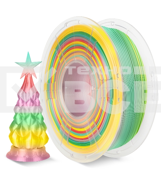 Филамент NVPrint Silk PLA+ Rainbow 01 для 3D печати диаметр 1.75мм  длина 330 метров  масса 1 кг