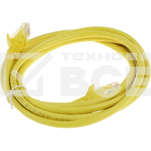 Патч-корд Premier PP12-2M/Y 1000Гбит/с UTP 4 пары cat.5E CCA molded 2м желтый RJ-45 (m)-RJ-45 (m)