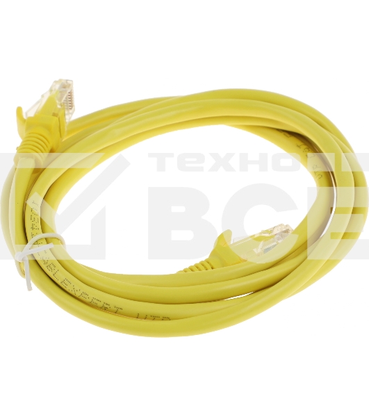 Патч-корд Premier PP12-2M/Y 1000Гбит/с UTP 4 пары cat.5E CCA molded 2м желтый RJ-45 (m)-RJ-45 (m)