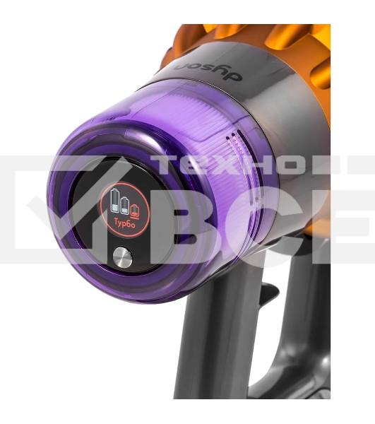 Пылесос вертикальный Dyson V15 Detect Absolute (SV47) желтый/никель, питание от аккумулятора, 220 Вт, уборка сухая, пылесборник 0.76 л, работа от АКБ max - 60 мин