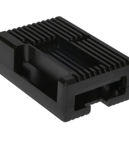 Корпус Qumo Aluminum case with black fan, Raspberry Pi 4, black(RS022)