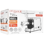 Мясорубка электрическая DELTA LUX DE-605M черный, 4500 Вт, 2.8 кг/мин, реверс, защита от перегрузки, насадки - 5, фото13