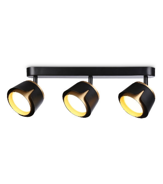 Светильник Ambrella light TN71237/3 BK/GD черный/золото GX53/3 380*100*147