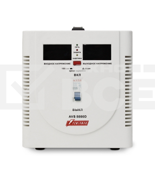 Стабилизатор Powerman AVS 5000D (5000ВА,25А,КПД 98%,циф. индикация вх./вых. напряж.)