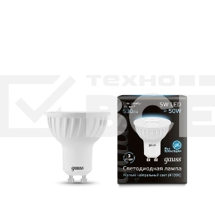 Лампа светодиодная GAUSS 101506205LED MR16 GU10 5W 4100K