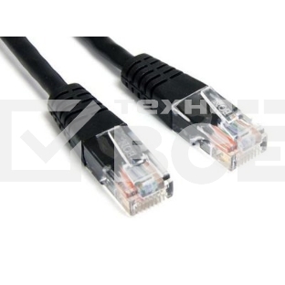 Кабель Патч-корд Lanmaster UTP TWT-45-45-0.5-BK вилка RJ-45-вилка RJ-45 кат.5е 0.5м чёрный ПВХ (уп.:1шт)