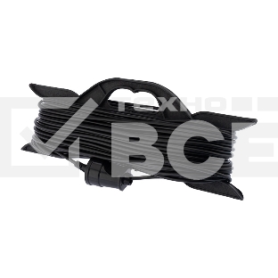 Удлинитель-шнур на рамке PROconnect ПВС 2х0.75, 40 м, б/з, 6 А, 1300 Вт, IP20, черный (Сделано в России)