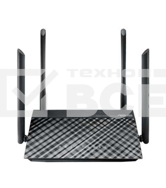 Маршрутизатор беспроводной Asus RT-AC1200 10/100BASE-TX черный (Dual Band)