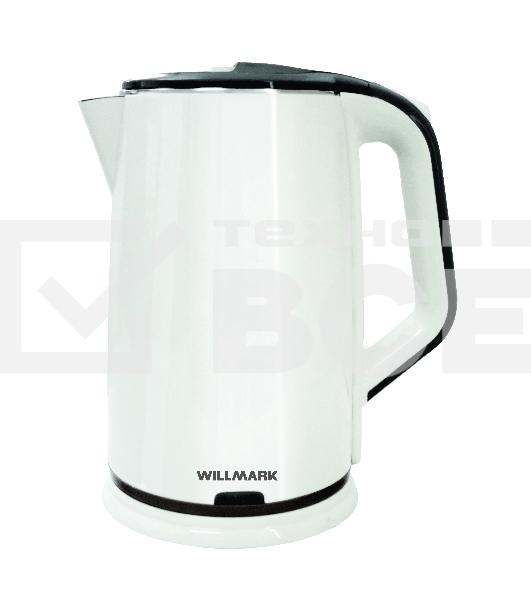 Чайник электрический Willmark WEK-2012PS белый/черный, 2.0 л, 2000 Вт