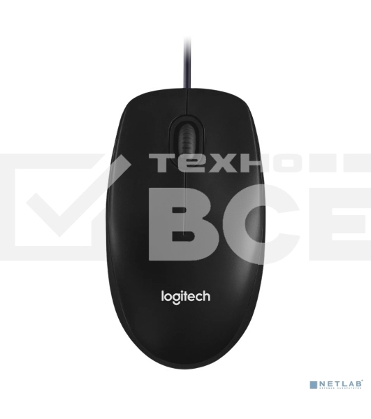 Мышь проводная Logitech M100/100R DARK/GREY (темно-серая/черная), 1000 dpi, USB, кнопки - 3