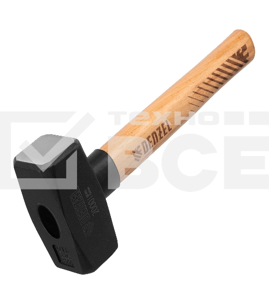 Кувалда Denzel 2000 г, кованая головка, буковая рукоятка