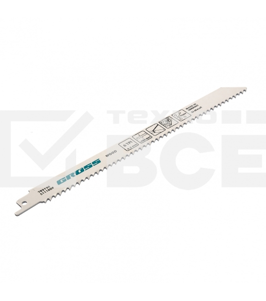 Полотна по дереву для сабельной пилы 4444 - S1110DF, 210 x 4,2 мм, 2 шт Gross