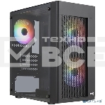 Корпус MiniTower Aerocool / Formula HEXFORM-G-BK-v2 (mATX, стекло, сетка, USB3.0x1, USB2.0x2, 3x120mm FRGB fans) (4711099471799), фото4