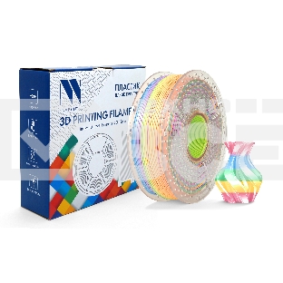 Филамент NVPRINT Silk PLA+ Rainbow 04 для 3D печати диаметр 1.75мм  длина 330 метров  масса 1 кг