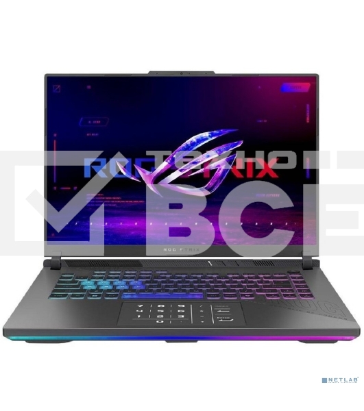 Ноутбук Asus ROG Strix G16 G614PP-S5063 Ryzen 9 8940HX 16Gb SSD 512Gb NVIDIA GeForce RTX 5070 8Gb 16' IPS 2.5K (2560x1600) без ОС grey WiFi BT Cam (90NR0L67-M00300)
