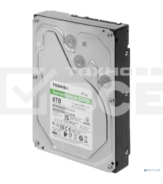 Жесткий диск Toshiba SATA-III 8TB MD10ADA800V Surveillance S300 Pro (7200rpm) 512Mb 3.5'