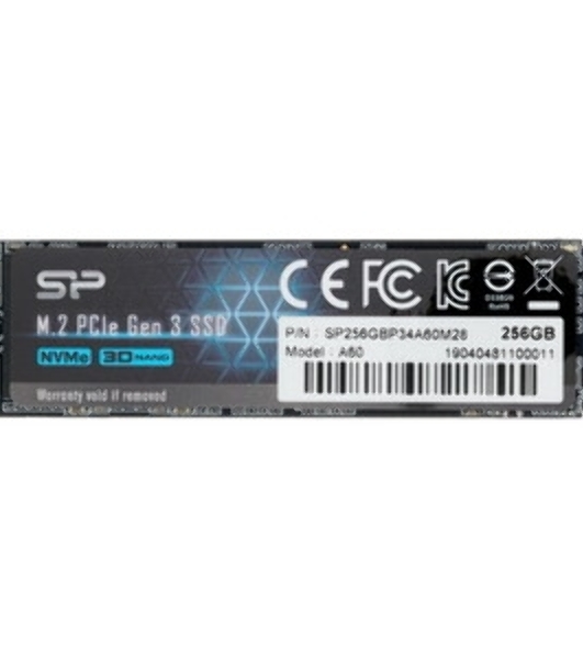 Накопитель SSD Silicon Power M-Series, 256Gb, PCIe 3.0 x4, M.2 2280, NVMe, R/W 2200/1600
