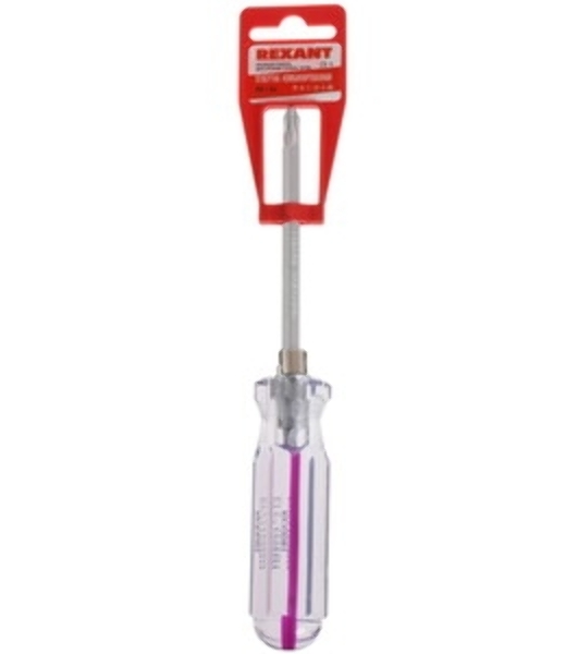 Отвертка шлицевая Rexant SL 4х200 мм, двухкомпонентная рукоятка
