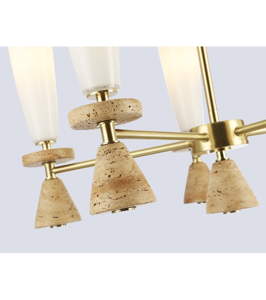 Люстра Ambrella light LH75371/5 GD/WH золото/белый G9*5 max 28W D600*675