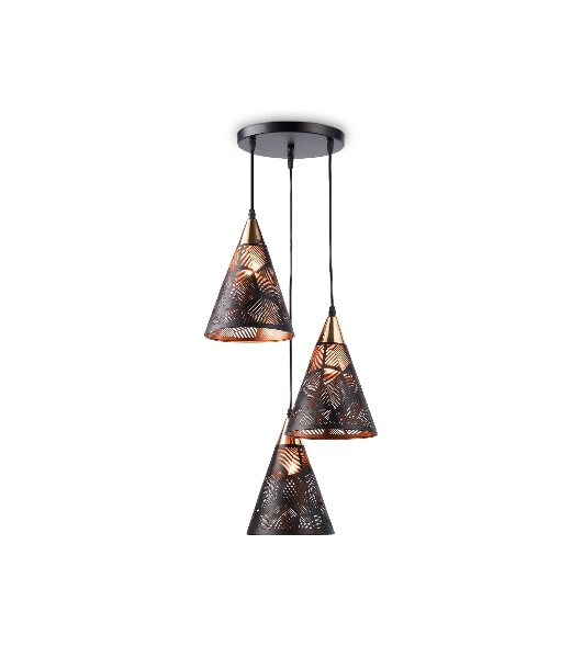 Светильник Ambrella light TR8435/3 BK/FGD черный/золото E27/3 max 40W D360*800