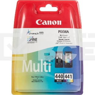 Картридж струйный Canon PG-440/CL-441 5219B005 черный/трехцветный x2уп. для Canon MG2140/MG3140 (180стр.)