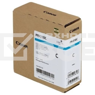 Картридж струйный Canon PFI-310 C 2360C001 голубой (330 мл) для Canon TX-2000/TX-3000/TX-4000