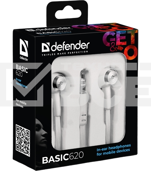 Нaушники Defender BASIC 620 белый