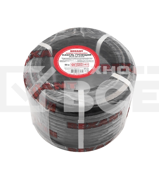 Кабель греющий саморегулирующийся экранированный SRL30-2CR (30 Вт/1 м), 50 м Rexant