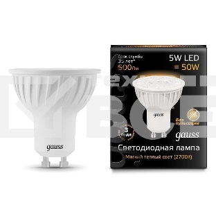 Лампа светодиодная GAUSS 101506105 LED MR16 GU10 5W 3000K