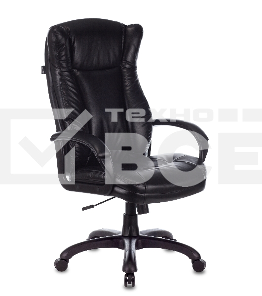 Кресло руководителя Бюрократ CH-879N Leather Venge черный, искусственная кожа, крестовина пластик