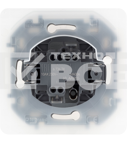 Переключатель IP44 10AX 250 В антрацит