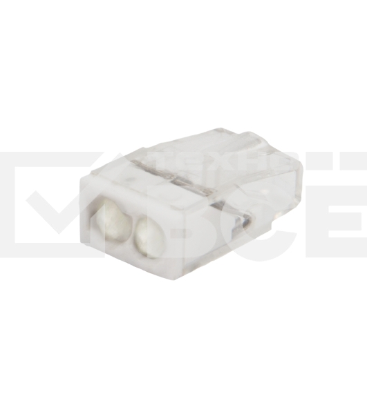 Экспресс-клемма с пастой Rexant СМК 2273-242, 2-проводная 0.5-2.5 мм², прозрачная, блистер (5 шт./уп.)