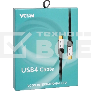 Кабель USB4 TCM--TCM, 5K@60Hz, 40GBps, PD 240W, 5A, VCOM, 1.2м