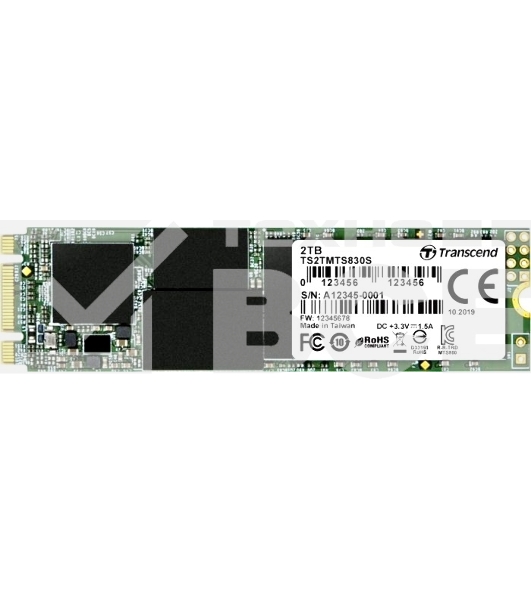 Накопитель SSD Transcend MTS830S, 2Tb, M.2 SATA III, R/W 560/520