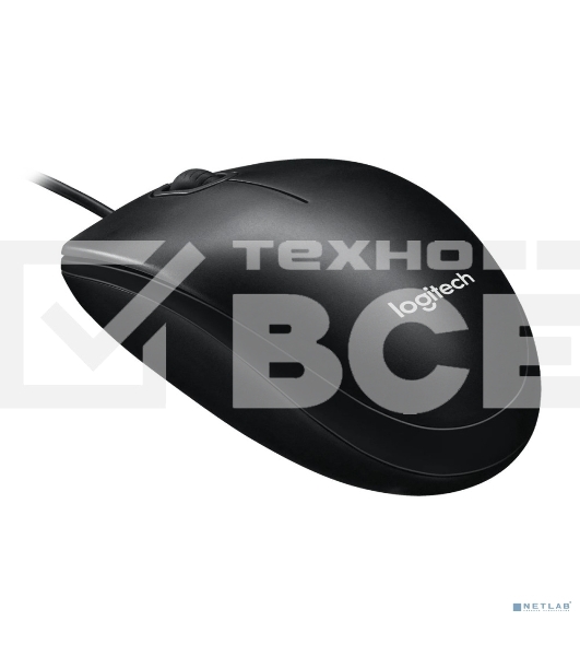 Мышь проводная Logitech M100/100R DARK/GREY (темно-серая/черная), 1000 dpi, USB, кнопки - 3
