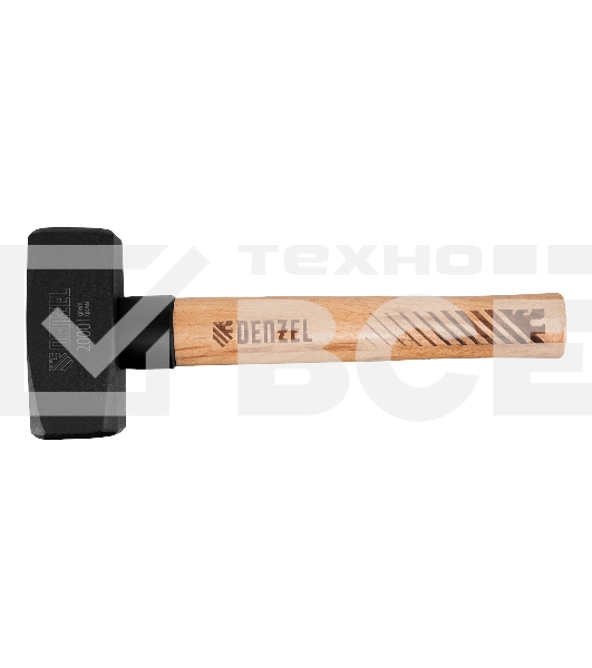 Кувалда Denzel 2000 г, кованая головка, буковая рукоятка