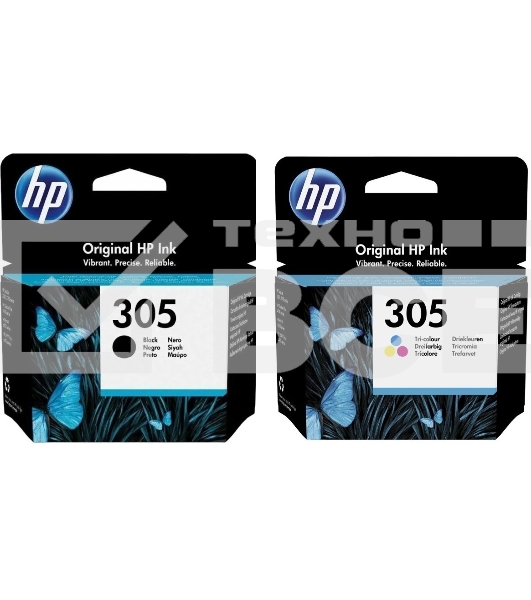 Картридж HP 305 струйный, набор черный и цветной (120/100 стр)