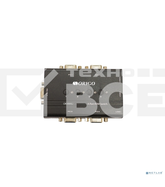 KVM-переключатель ORIGO OKVM4U/A1A, 4-портовый, с портами VGA и USB