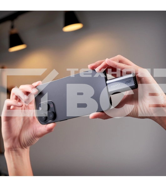 Твердотельный диск A-DATA External SC750 серый SC750-500G-CCBK 500GB USB 3.2 Gen 2 Type-C, [R/W -1050/1000 MB/s]