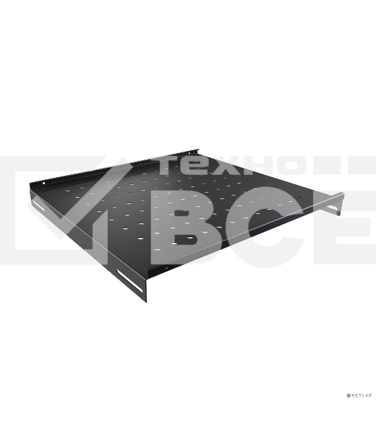 Полка стационарная NTSS NTSS-FS-600-BL 1U нагр.:60кг. 19' 350мм черный (упак.:1шт)