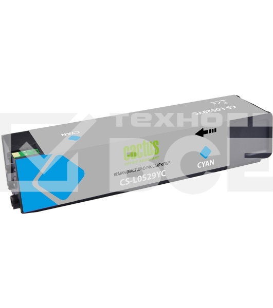 Картридж струйный Cactus CS-L0S29YC 976YC голубой (245мл) для HP PageWide P55250dw/P57750dw