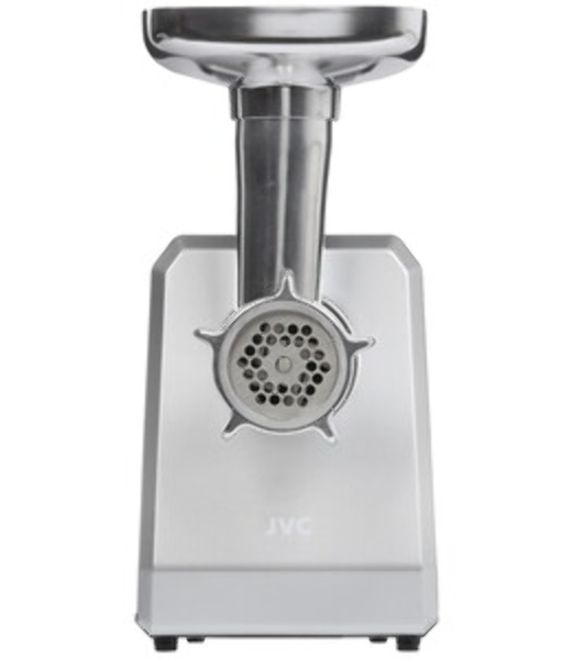 Мясорубка электрическая JVC JK-MG128 черный, 2500 Вт, 2.7 кг/мин, реверс, металлический лоток, насадки - 4