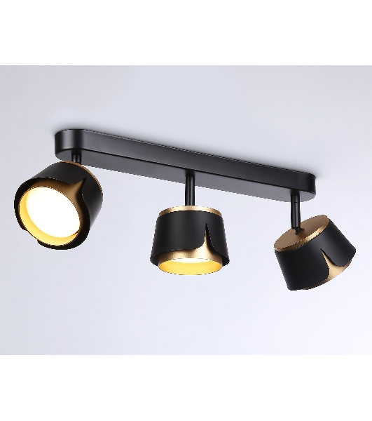 Светильник Ambrella light TN71237/3 BK/GD черный/золото GX53/3 380*100*147