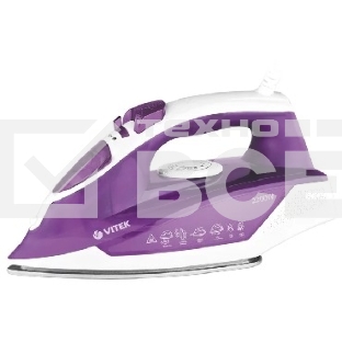 Утюг Vitek VT-8308 VT, 2400Вт, белый/сиреневый