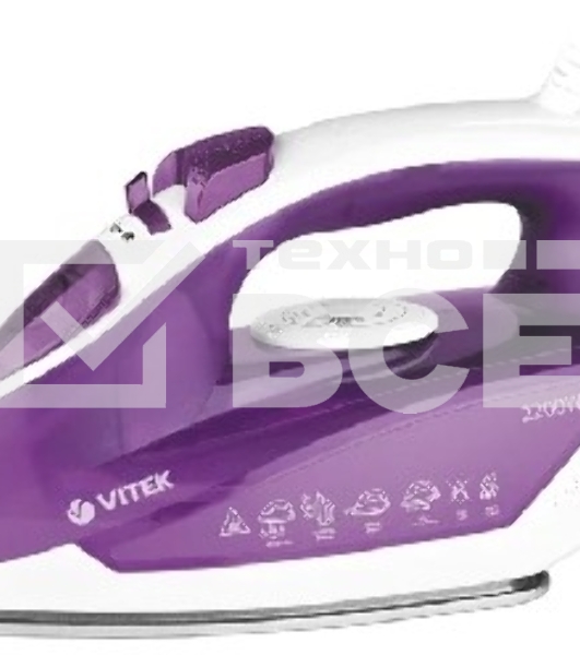 Утюг Vitek VT-8308 VT, 2400Вт, белый/сиреневый