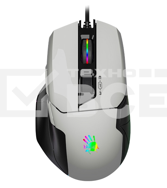Мышь проводная A4Tech Bloody W70 Max белый, 10000 dpi, USB, кнопки - 9