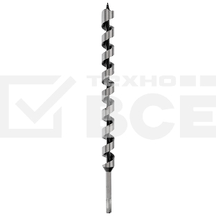 Сверло винтовое по дереву Kranz 28х460 мм, шестигранный хвостовик