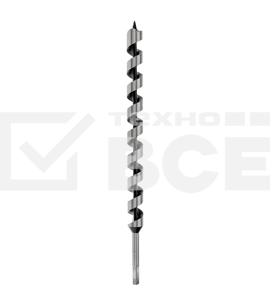 Сверло винтовое по дереву Kranz 28х460 мм, шестигранный хвостовик