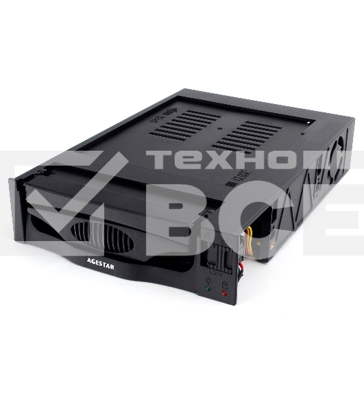 Сменный бокс для HDD AgeStar SR3P-SW-2F SATA пластик черный 3.5